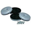 Richelieu America 1.5 in. TruGuard Round Sliders with Screws, Gray Blue , 4PK 235693